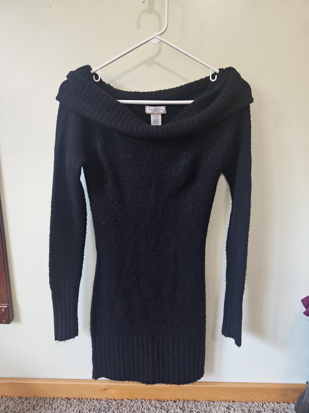 Arizona Jean Company Black Off-the-Shoulder Sweater
